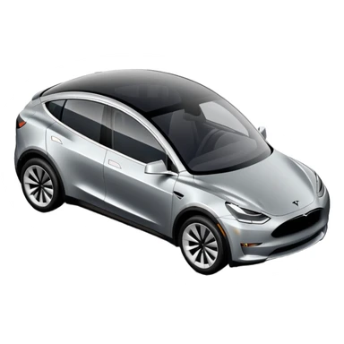 A Tesla Model Y parallel parking at a curb, from above sticker