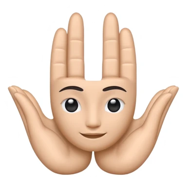 3d fold hand - namaste emoji sticker