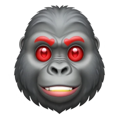 Gorilla with heart eyes  sticker