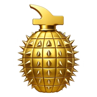 Golden grenade bomb spikes  sticker