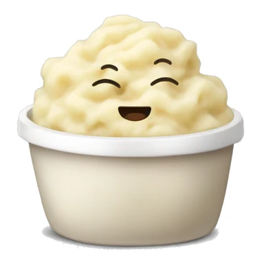 Cute beige mashed potatoes  sticker