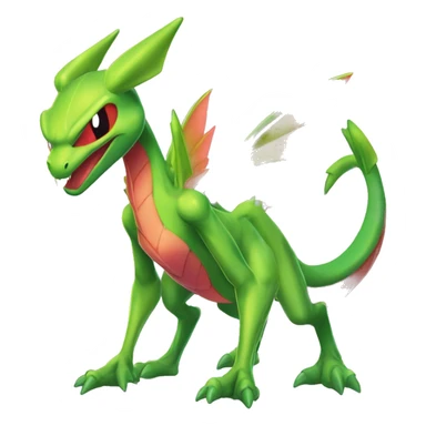 Full body sharp edgy shiny punk colorful Fairy-Flygon-Scyther-grovyle sticker