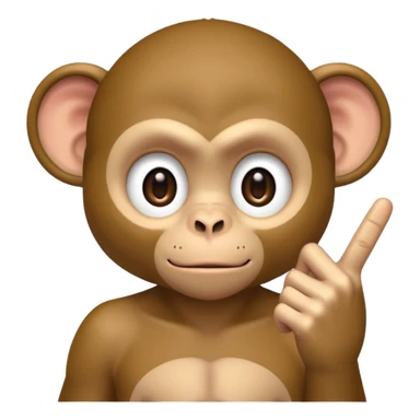 Monkey showing middle finger an saya fuck off in anime style sticker