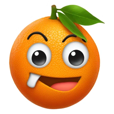 Orange with face and limbs sticker