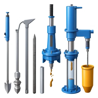 Specialized marine geology tools including sediment corers, rock dredges, and bottom samplers sticker