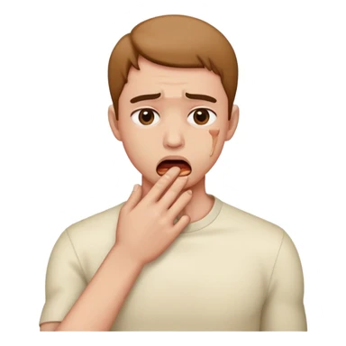 A person choking themself sticker