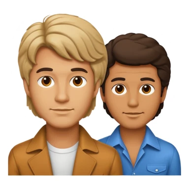 70s 80s men with hair style  sticker