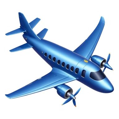 A fully co,poured dark blue plane sticker