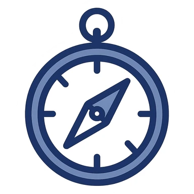 compass, modern icon style, simple and clear sticker