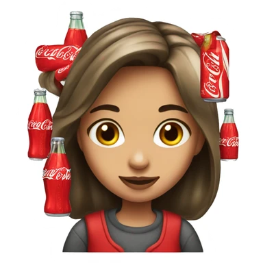 Coca-Cola obsessed girl  sticker