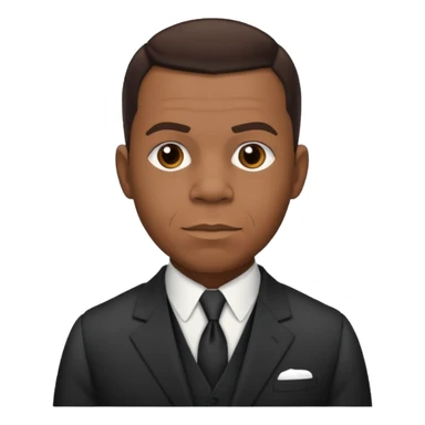Booker T. Washington with dark brown hair sticker