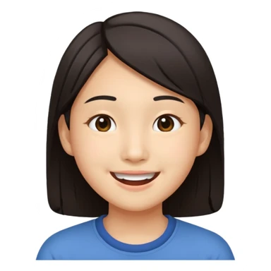 Asian individual age 18-22yr. Juvenile Adult - carefree. fun loving

 sticker