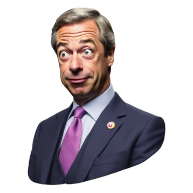Nigel Farage side profile Pog expression sticker
