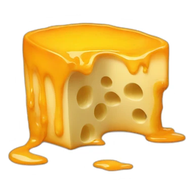 Cheddar cheese melted sticker
