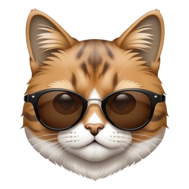 Cool cat wearing black sunglasses sticker