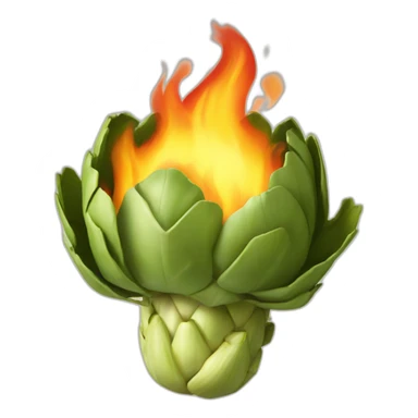 artichoke on fire sticker