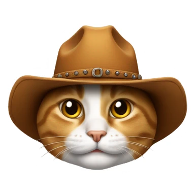 Cat wearing a cowboyhat  sticker