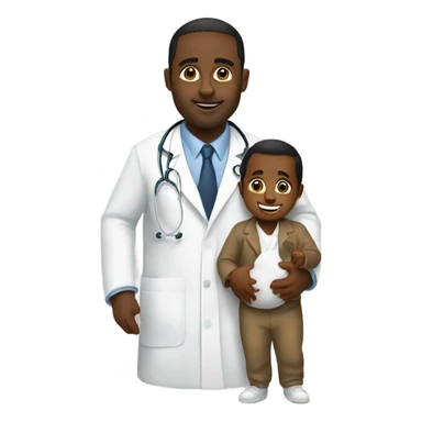 Diddy doctor holding baby sticker