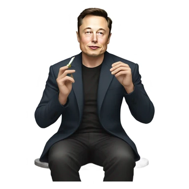 Elon musk smoking a joint sticker