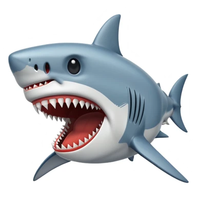 Emoji of Jaws shark aka the shark on the jaws poster sticker