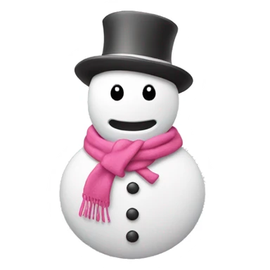 Schneemann mit rosa Schal  sticker
