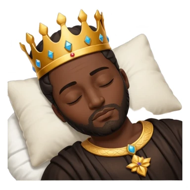 Una cara de un rey negro durmiendo  sticker
