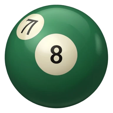 green billiard ball 7 number sticker