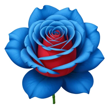 rose shape flower, no stem, now make it a 100% blue, 9.8% green, 0% red,  sticker