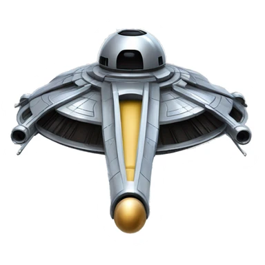 Smooth chrome Star Wars Naboo Royalty Starship  sticker