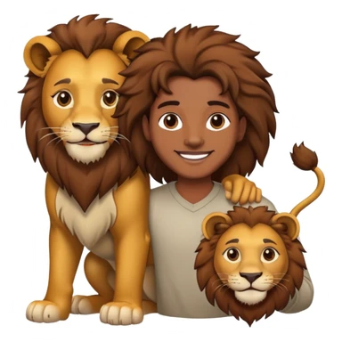 Saludo y un león sticker