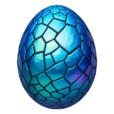 cracked blue dragon egg sticker