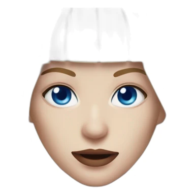 beautiful vampire woman with long blonde hair and blonde straight bangs and blue eyes wielding knives sticker