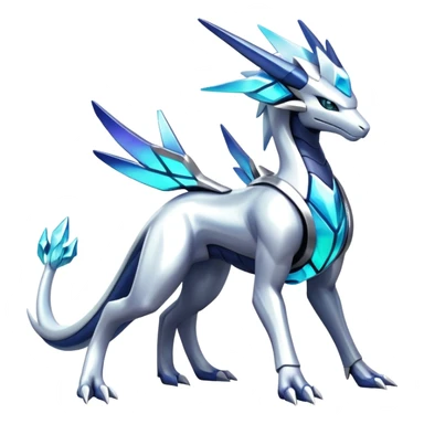 Futuristic Shiny Suicune-Dialga-Kyurem-Reshiram-Creature, (full body) sticker