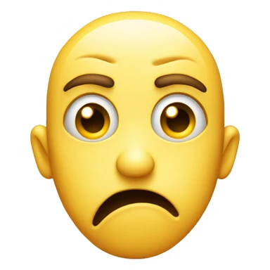 Shocked puckered yellow emoji face with widened eyes looking one side  sticker