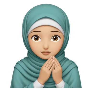 Hijabi girl sitting.     head covered
hands pulling the fabric in
shy-but-dramatic energy
“no cameras pls” but in a cute way
soft + mysterious vibe sticker