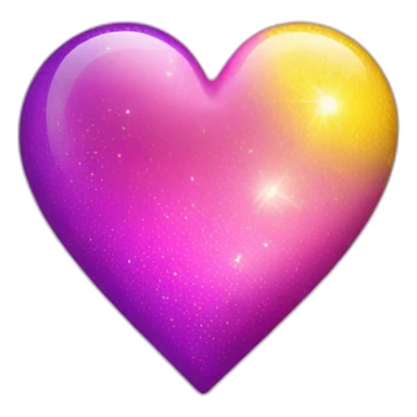 pink-and-purple-heart-with-yellow-sparkles sticker