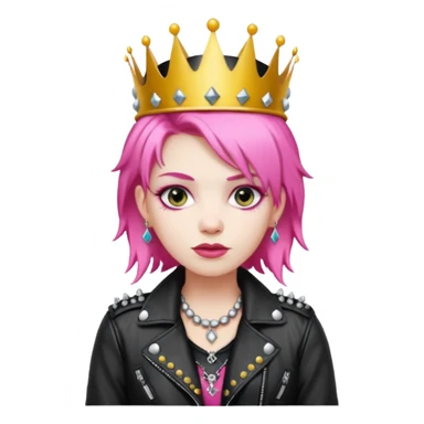 old queen punk with crown sticker