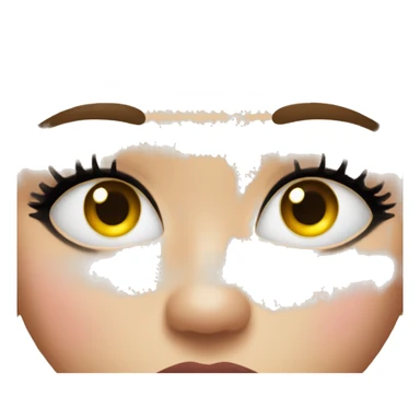emoji with lashes and full lips making an oops face sticker