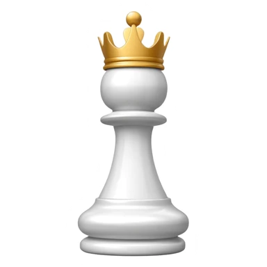 white plastic chess pieces, queen sticker