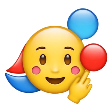 the word BLOG in bright primary colors, traditional emoji style sticker