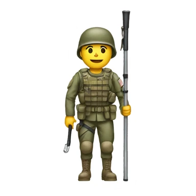 soldier with a crutch sticker