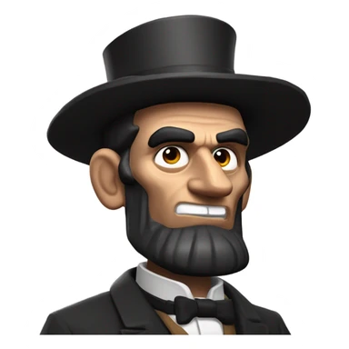 Abraham Lincoln in tf2 a little deep fried that it’s glitching sticker