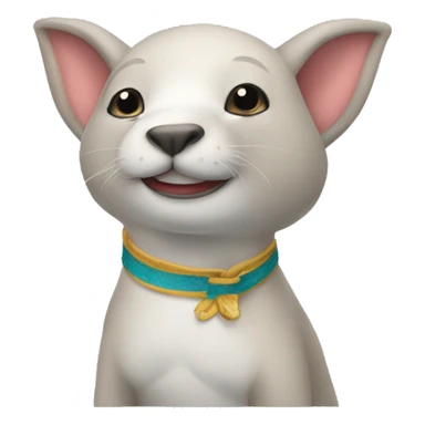 Delfín animal con toalla en la cintura  sticker