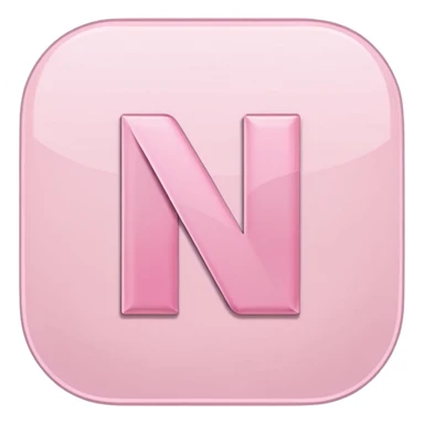 Netflix aesthetic "N" logo in pastel pink sticker