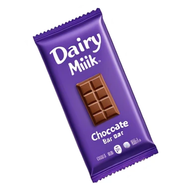 dairy milk chocolate bar, packaging sticker