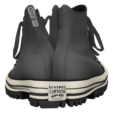Black platform converse platform shoes hike  sticker