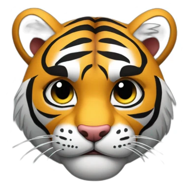 Tiger with evil face   jiu jitsu with his arms crossed sticker