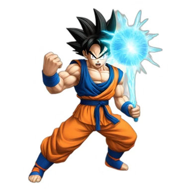 goku with kamehameha  sticker