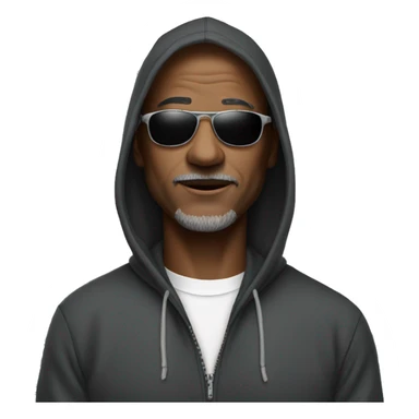 mature man in hoodie with shades on sticker