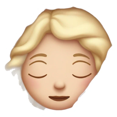 pale girl sleeping in a pink blanket  sticker